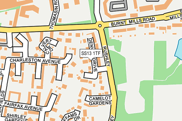 SS13 1TF map - OS OpenMap – Local (Ordnance Survey) SS13 1TF map - OS OpenMap – Local (Ordnance Survey)