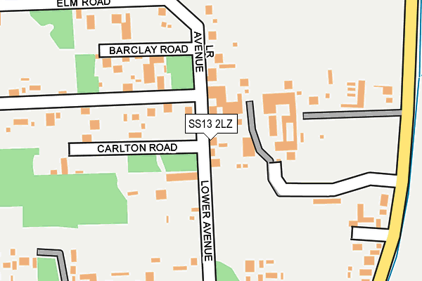 SS13 2LZ map - OS OpenMap – Local (Ordnance Survey) SS13 2LZ map - OS OpenMap – Local (Ordnance Survey)