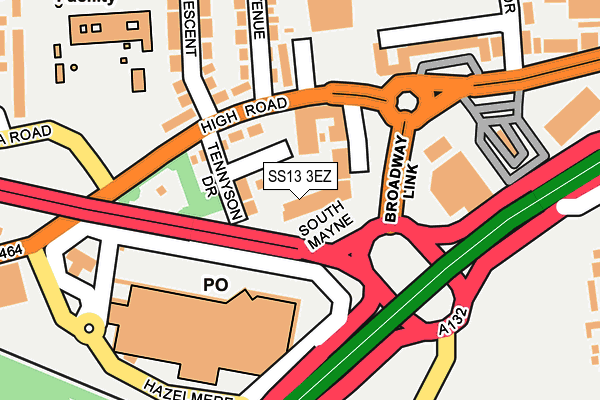 SS13 3EZ map - OS OpenMap – Local (Ordnance Survey) SS13 3EZ map - OS OpenMap – Local (Ordnance Survey)