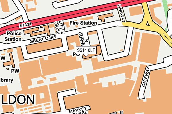SS14 0LF map - OS OpenMap – Local (Ordnance Survey) SS14 0LF map - OS OpenMap – Local (Ordnance Survey)