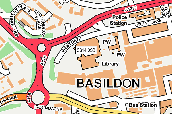 SS14 0SB map - OS OpenMap – Local (Ordnance Survey) SS14 0SB map - OS OpenMap – Local (Ordnance Survey)