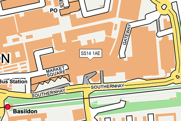SS14 1AE map - OS OpenMap – Local (Ordnance Survey) SS14 1AE map - OS OpenMap – Local (Ordnance Survey)