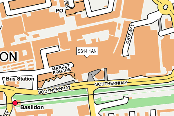 SS14 1AN map - OS OpenMap – Local (Ordnance Survey) SS14 1AN map - OS OpenMap – Local (Ordnance Survey)
