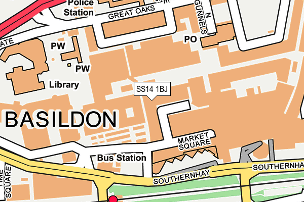SS14 1BJ map - OS OpenMap – Local (Ordnance Survey) SS14 1BJ map - OS OpenMap – Local (Ordnance Survey)