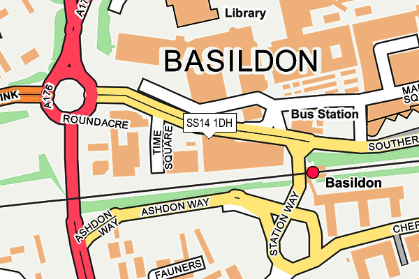 SS14 1DH map - OS OpenMap – Local (Ordnance Survey) SS14 1DH map - OS OpenMap – Local (Ordnance Survey)