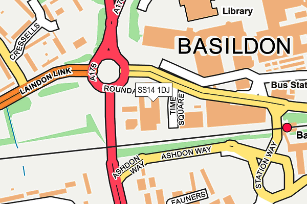 SS14 1DJ map - OS OpenMap – Local (Ordnance Survey)