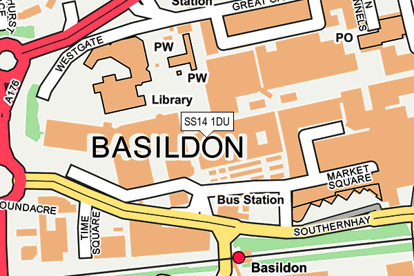 SS14 1DU map - OS OpenMap – Local (Ordnance Survey) SS14 1DU map - OS OpenMap – Local (Ordnance Survey)