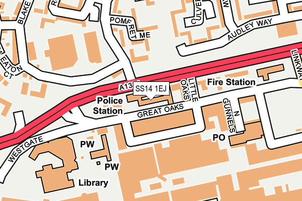 SS14 1EJ map - OS OpenMap – Local (Ordnance Survey) SS14 1EJ map - OS OpenMap – Local (Ordnance Survey)