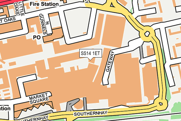 SS14 1ET map - OS OpenMap – Local (Ordnance Survey)