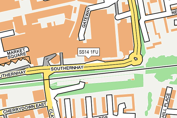 SS14 1FU map - OS OpenMap – Local (Ordnance Survey) SS14 1FU map - OS OpenMap – Local (Ordnance Survey)