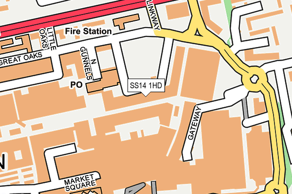 SS14 1HD map - OS OpenMap – Local (Ordnance Survey) SS14 1HD map - OS OpenMap – Local (Ordnance Survey)