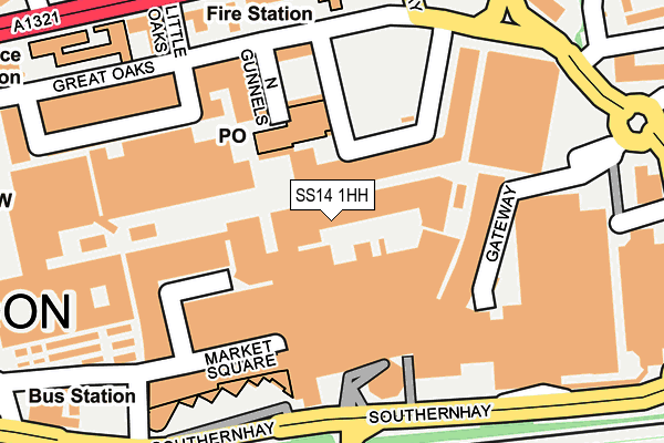 SS14 1HH map - OS OpenMap – Local (Ordnance Survey) SS14 1HH map - OS OpenMap – Local (Ordnance Survey)