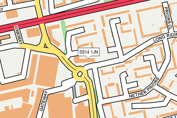 SS14 1JN map - OS OpenMap – Local (Ordnance Survey) SS14 1JN map - OS OpenMap – Local (Ordnance Survey)