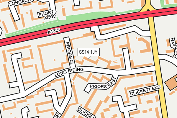 SS14 1JY map - OS OpenMap – Local (Ordnance Survey) SS14 1JY map - OS OpenMap – Local (Ordnance Survey)