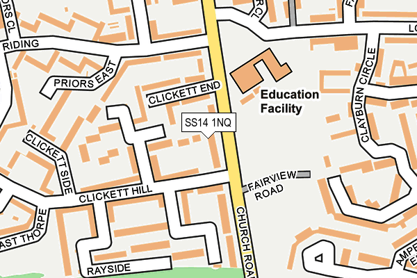 SS14 1NQ map - OS OpenMap – Local (Ordnance Survey)