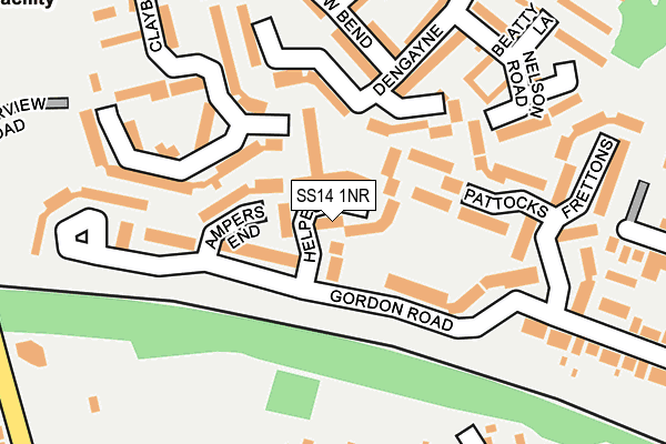 SS14 1NR map - OS OpenMap – Local (Ordnance Survey) SS14 1NR map - OS OpenMap – Local (Ordnance Survey)