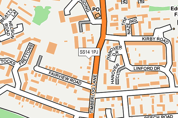 SS14 1PJ map - OS OpenMap – Local (Ordnance Survey) SS14 1PJ map - OS OpenMap – Local (Ordnance Survey)
