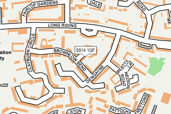 SS14 1QF map - OS OpenMap – Local (Ordnance Survey) SS14 1QF map - OS OpenMap – Local (Ordnance Survey)