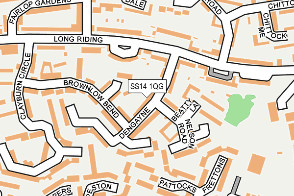 SS14 1QG map - OS OpenMap – Local (Ordnance Survey) SS14 1QG map - OS OpenMap – Local (Ordnance Survey)