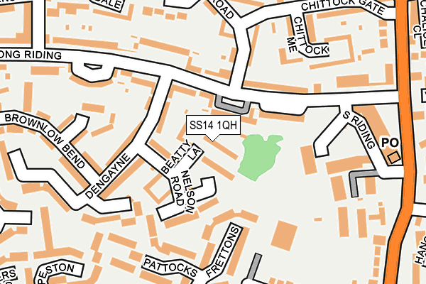 SS14 1QH map - OS OpenMap – Local (Ordnance Survey) SS14 1QH map - OS OpenMap – Local (Ordnance Survey)
