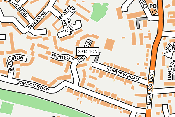 SS14 1QN map - OS OpenMap – Local (Ordnance Survey) SS14 1QN map - OS OpenMap – Local (Ordnance Survey)