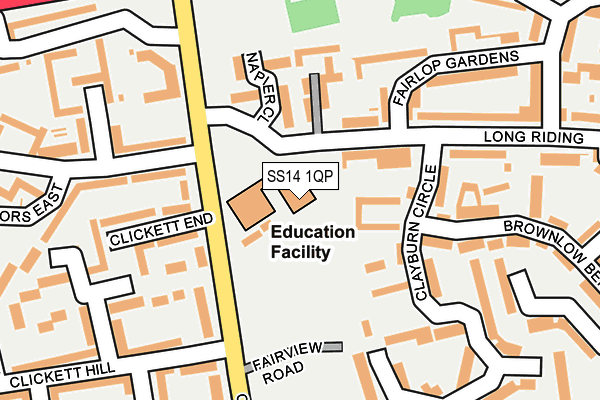 SS14 1QP map - OS OpenMap – Local (Ordnance Survey) SS14 1QP map - OS OpenMap – Local (Ordnance Survey)
