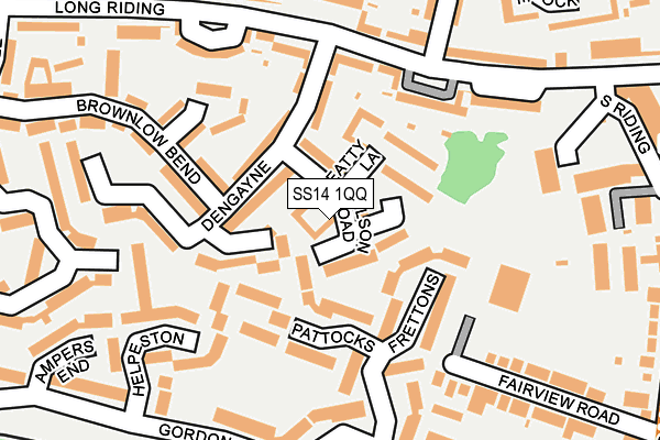 SS14 1QQ map - OS OpenMap – Local (Ordnance Survey) SS14 1QQ map - OS OpenMap – Local (Ordnance Survey)