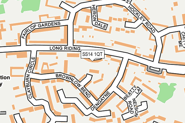 SS14 1QT map - OS OpenMap – Local (Ordnance Survey) SS14 1QT map - OS OpenMap – Local (Ordnance Survey)