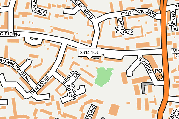 SS14 1QU map - OS OpenMap – Local (Ordnance Survey) SS14 1QU map - OS OpenMap – Local (Ordnance Survey)