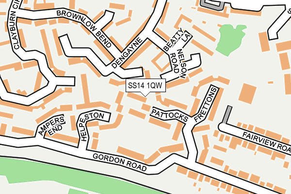 SS14 1QW map - OS OpenMap – Local (Ordnance Survey) SS14 1QW map - OS OpenMap – Local (Ordnance Survey)
