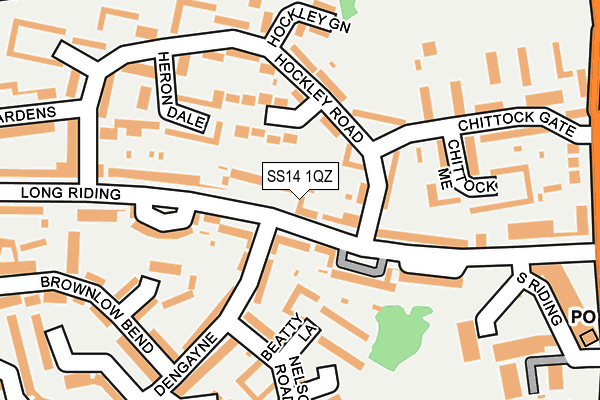 SS14 1QZ map - OS OpenMap – Local (Ordnance Survey) SS14 1QZ map - OS OpenMap – Local (Ordnance Survey)