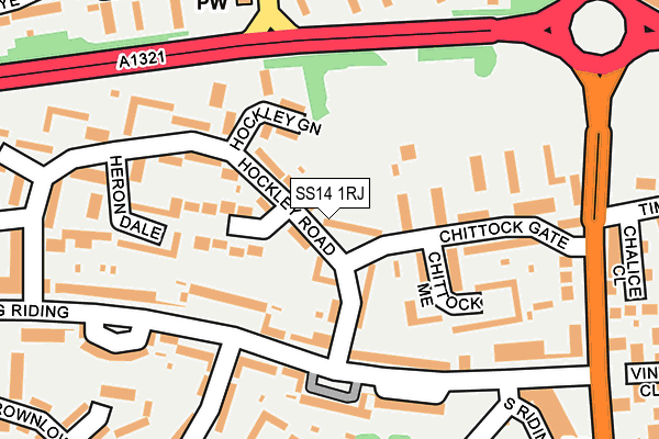 SS14 1RJ map - OS OpenMap – Local (Ordnance Survey) SS14 1RJ map - OS OpenMap – Local (Ordnance Survey)