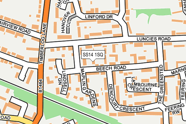 SS14 1SQ map - OS OpenMap – Local (Ordnance Survey) SS14 1SQ map - OS OpenMap – Local (Ordnance Survey)