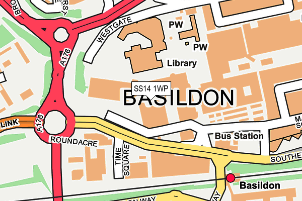SS14 1WP map - OS OpenMap – Local (Ordnance Survey) SS14 1WP map - OS OpenMap – Local (Ordnance Survey)