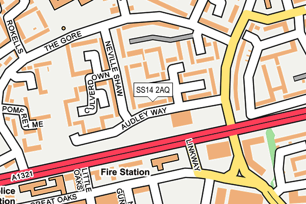 SS14 2AQ map - OS OpenMap – Local (Ordnance Survey) SS14 2AQ map - OS OpenMap – Local (Ordnance Survey)