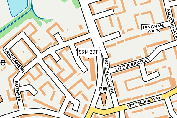 SS14 2DT map - OS OpenMap – Local (Ordnance Survey) SS14 2DT map - OS OpenMap – Local (Ordnance Survey)