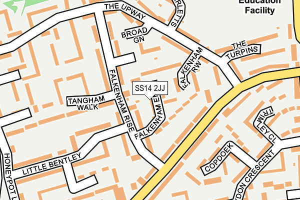 SS14 2JJ map - OS OpenMap – Local (Ordnance Survey) SS14 2JJ map - OS OpenMap – Local (Ordnance Survey)