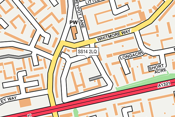 SS14 2LQ map - OS OpenMap – Local (Ordnance Survey) SS14 2LQ map - OS OpenMap – Local (Ordnance Survey)