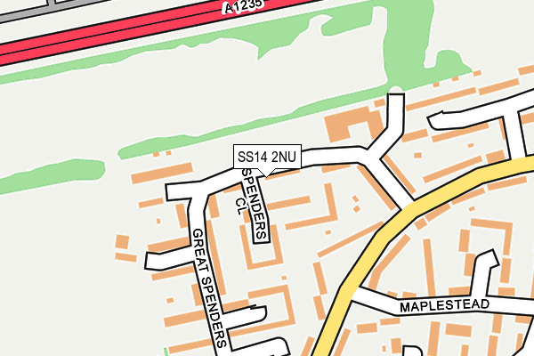 SS14 2NU map - OS OpenMap – Local (Ordnance Survey) SS14 2NU map - OS OpenMap – Local (Ordnance Survey)