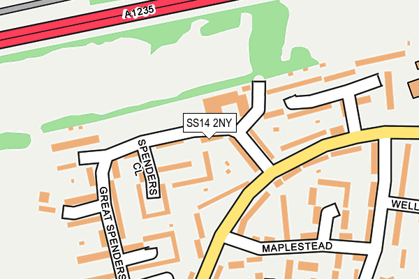 SS14 2NY map - OS OpenMap – Local (Ordnance Survey) SS14 2NY map - OS OpenMap – Local (Ordnance Survey)