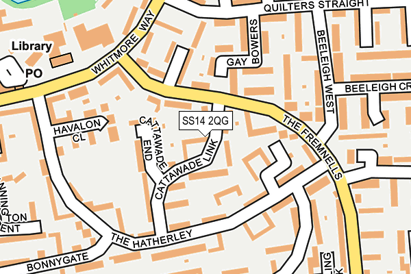 SS14 2QG map - OS OpenMap – Local (Ordnance Survey) SS14 2QG map - OS OpenMap – Local (Ordnance Survey)