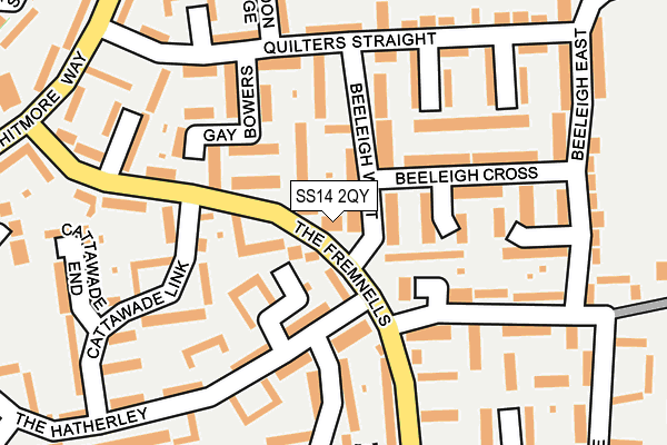 SS14 2QY map - OS OpenMap – Local (Ordnance Survey) SS14 2QY map - OS OpenMap – Local (Ordnance Survey)