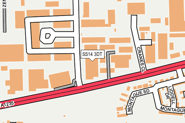 SS14 3DT map - OS OpenMap – Local (Ordnance Survey) SS14 3DT map - OS OpenMap – Local (Ordnance Survey)