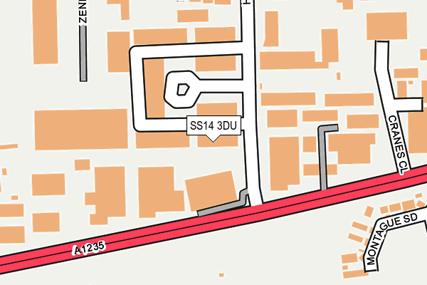 SS14 3DU map - OS OpenMap – Local (Ordnance Survey) SS14 3DU map - OS OpenMap – Local (Ordnance Survey)