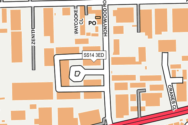SS14 3ED map - OS OpenMap – Local (Ordnance Survey) SS14 3ED map - OS OpenMap – Local (Ordnance Survey)