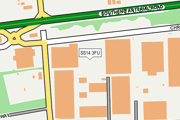 SS14 3FU map - OS OpenMap – Local (Ordnance Survey) SS14 3FU map - OS OpenMap – Local (Ordnance Survey)