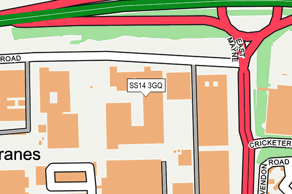 SS14 3GQ map - OS OpenMap – Local (Ordnance Survey) SS14 3GQ map - OS OpenMap – Local (Ordnance Survey)