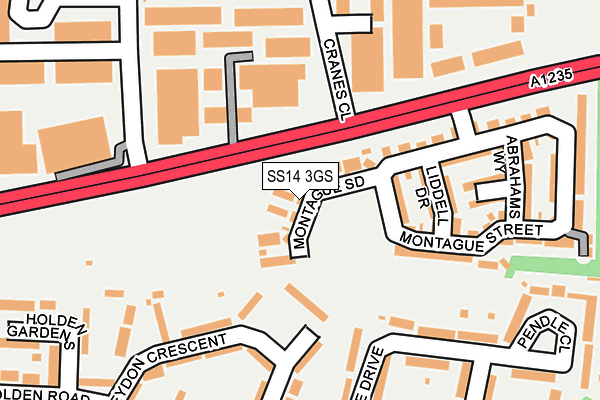 SS14 3GS map - OS OpenMap – Local (Ordnance Survey) SS14 3GS map - OS OpenMap – Local (Ordnance Survey)