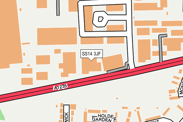 SS14 3JF map - OS OpenMap – Local (Ordnance Survey) SS14 3JF map - OS OpenMap – Local (Ordnance Survey)