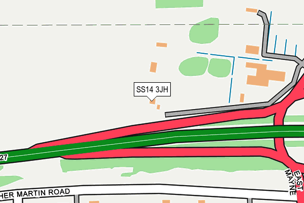 SS14 3JH map - OS OpenMap – Local (Ordnance Survey) SS14 3JH map - OS OpenMap – Local (Ordnance Survey)